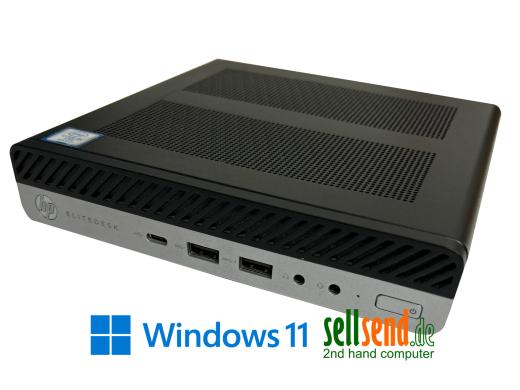 HP EliteDesk 800 G4 Mini PC i5 8500T Hexa-Core 3.6GHz, 16GB, 256GB SSD, W11 PRO
