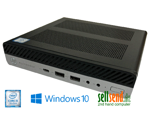HP EliteDesk 800 G3 65Watt Mini PC i5 7600 Quad Core 3,5GHz 8GB 256GB SSD W10